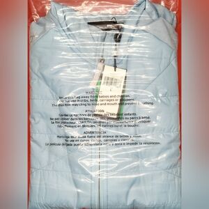 RLX Ralph Lauren Golf Long Sleeve Quilted Hoodie Baby Blue Full-Zip Sz L Men NWT